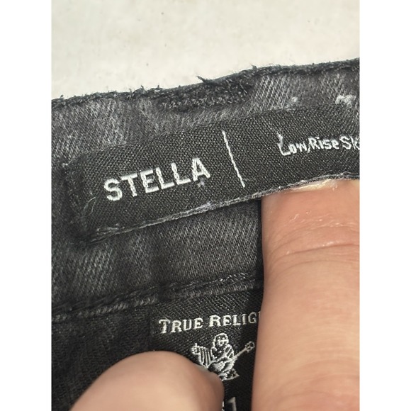 True Religion Stella Low Rise Skinny Jeans Size 31 Gray Women's TR Y2K Denim - Picture 4 of 11